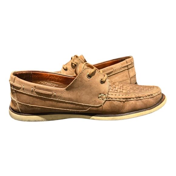 Tommy Bahama Men’s Leather Apron Toe Casual Boat Shoes Sz 10.5 M Brown Comfort